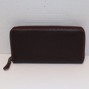 Purple Coach Accordion Zip Wallet